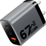 boAt 67 W GaN 3 A Wall Charger for Mobile with Detachable Cable